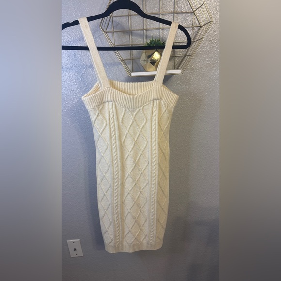Say What? Cream Ribbed Sleeveless Mini Dress - Picture 1 of 5